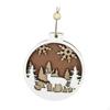 Xmas Wall Hanger Front Door Wood Pendant Tree Hanging for Décor Scene Porch Yard