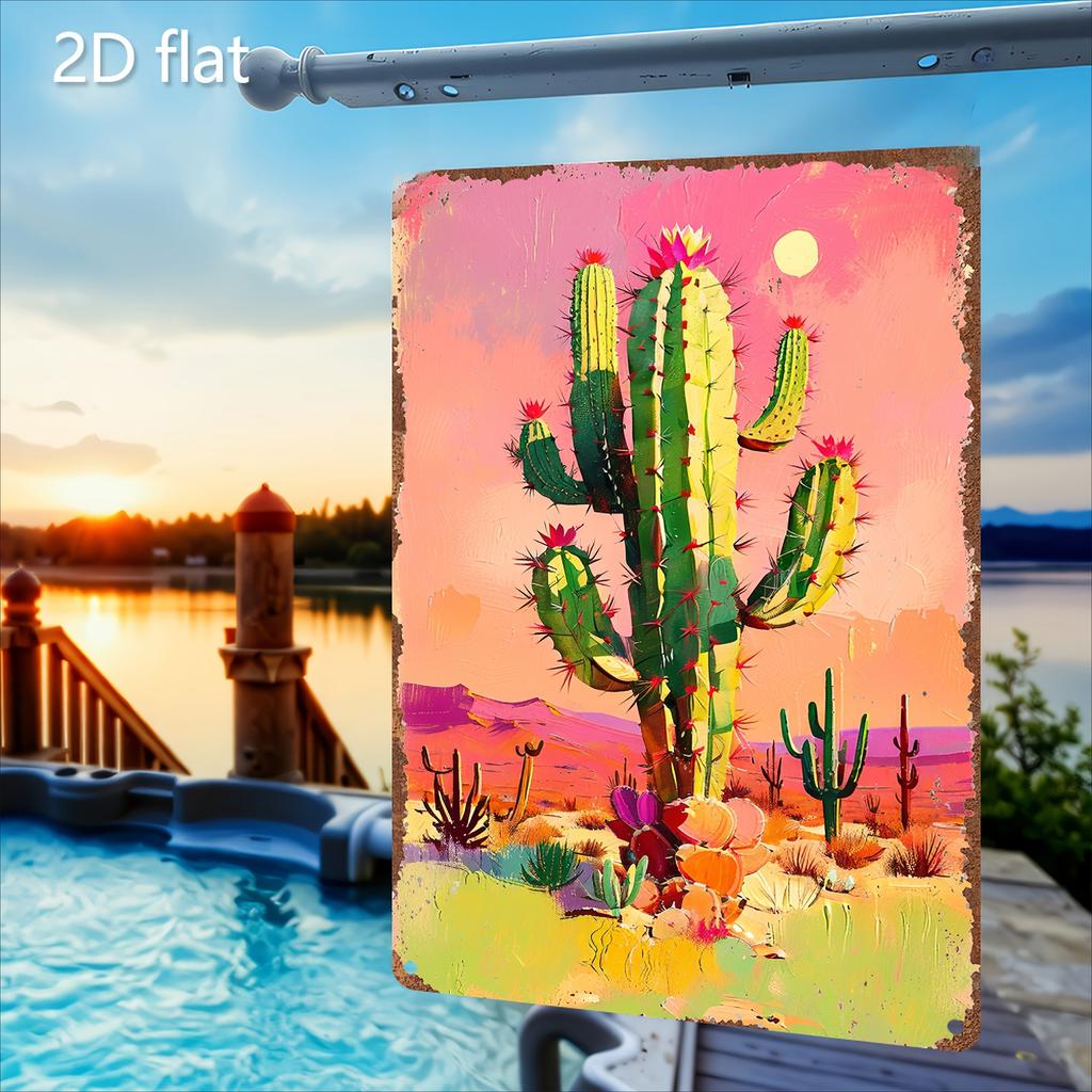 2D Flat Retro Logo - Rustic Indoor/Outdoor Decor, Art Home Office Supplies, Sunset Images