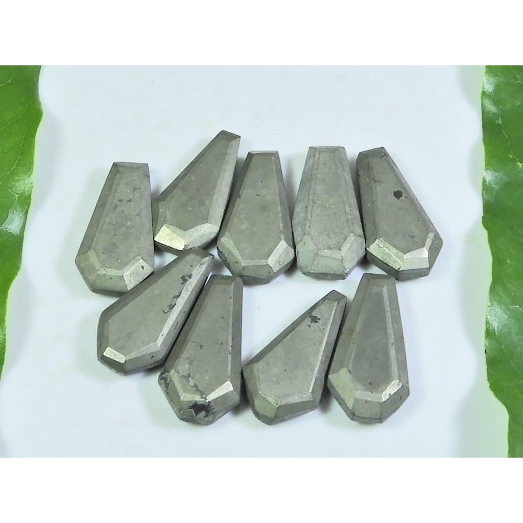 

10X20MM Natural Appache Pyrite Kite Shape Side Cut Loose Gemstone 09 Pcs Lot A-167