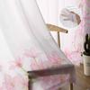 Watercolor Cherry Blossom Sheer Curtains for Living Room Decoration Window Curtains for Kitchen Tulle Voile Organza Curtains