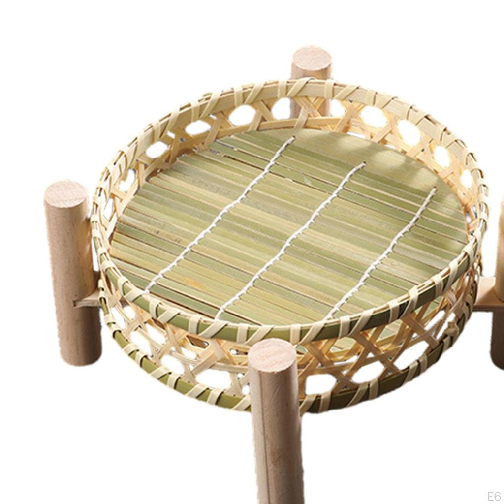 Zestaw tac bambusowych do spożywania posiłków na świeżym powietrzu i rozrywki