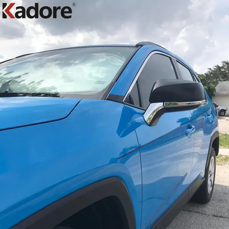 For Toyota RAV4 RAV 4      2024 Chrome Side Door Rearview Mirror Cover Trim Molding Strip Car Accessories