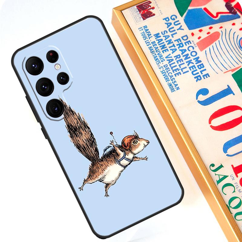 Cartoon Squirrel Case For Samsung Galaxy S23 Ultra S24 S22 S8 S9 S10 Plus Note 10 20 Ultra S20 S21 FE Cover