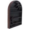 Wooden Material Wood Storage Shelf Moon Design Bohemian Style Crystal Shelf Crescent Sun Design Vintage Style Display Rack