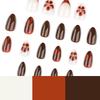 Hot-selling smudged petal flower manicure wearing nail piece French short almond nail fake nail