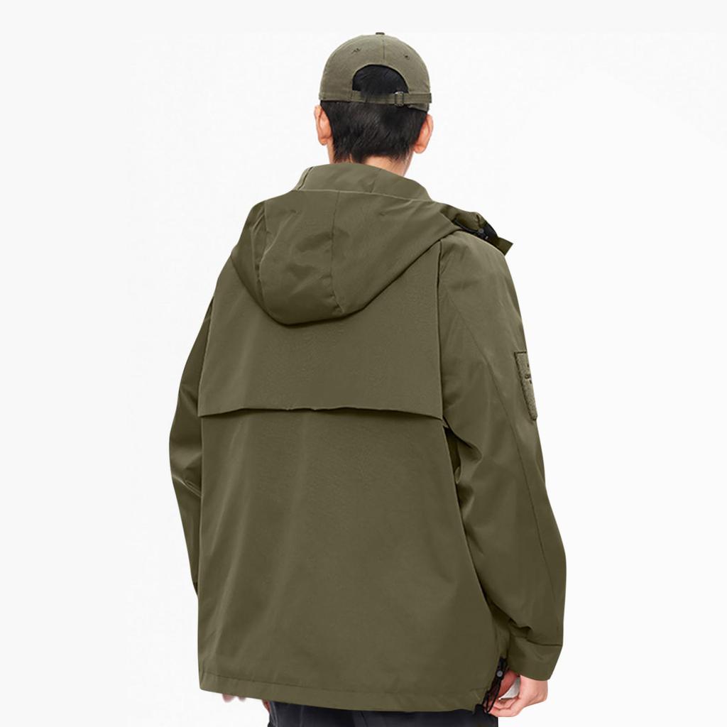 Men's Solid Color Jacket Outdoor Workwear Style Couple Jacket Coat Hooded Dirt Resistant And Wear Resistant Jacket