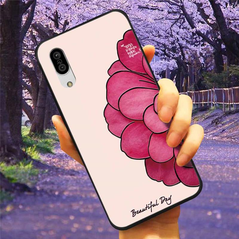 For Sharp Aquos Sense3 Case 3D Flower Relief Silicone Soft Emboss Cover For Sharp Aquos Sense 3 Lite Sense6 6 Luxury Cartoon