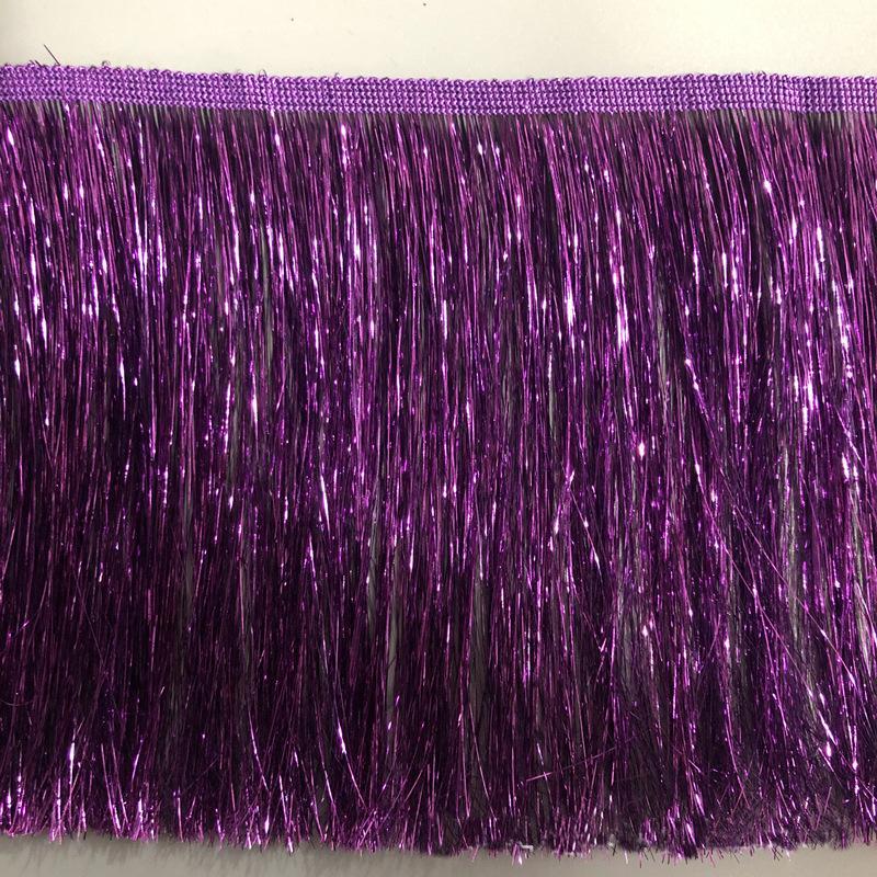 10M Long 15cm Wide Sequin Tassel Fringe Lace Edge for Stage Performance Wear Sewing Decoration