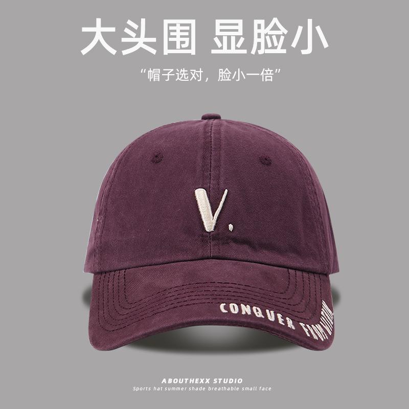 XXL Big Size Letters Embroidered Baseball Caps for Men/Women Adjustable Wide Brim Cotton Golf Hat Oversize Extra Large Size Hats