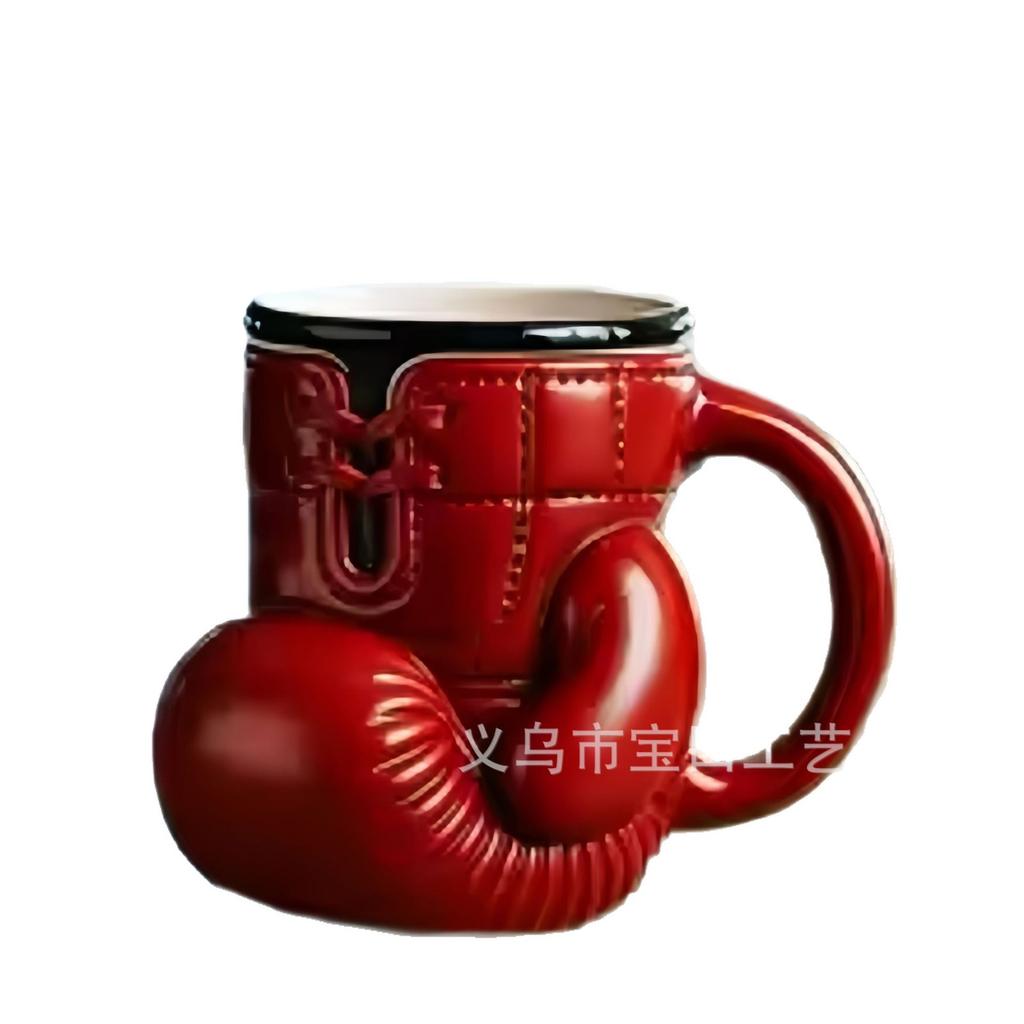 Creative boxing gloves mug stainless steel cup coffee cup resin handicraft tabletop ornament
