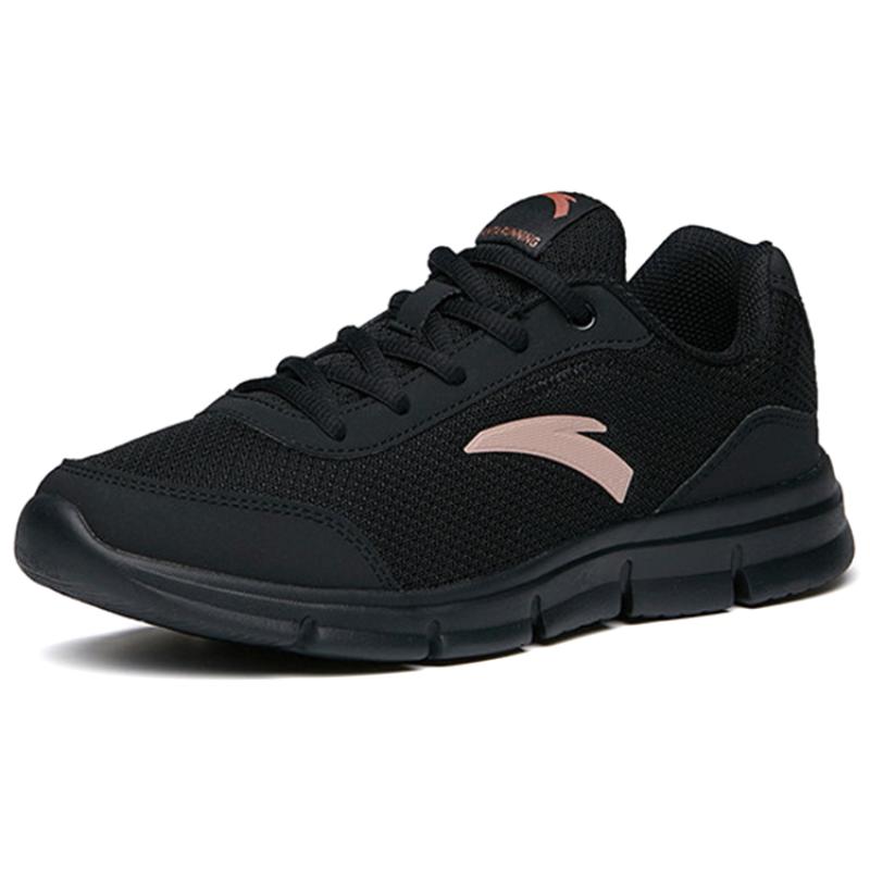 Anta Running Collection Anti-Slip Wear-Resistant Breathable Lightweight Low-Top Running Shoes Women's Black Sneakers 12535579S-15