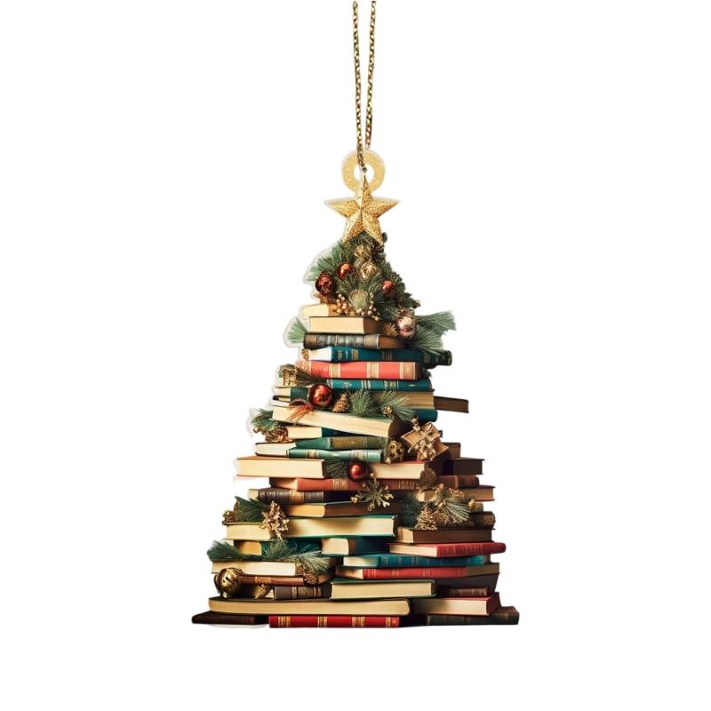 Ornement d'arbre de Noël en acrylique pour voiture Décorations de fête du Nouvel An Styles Idéal pour les thèmes de fête en voiture ou à l'intérieur