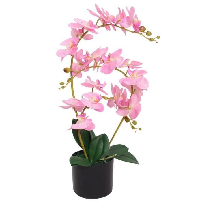 VidaXL Artificial Plant with Pot Orchid 65 Cm Pink