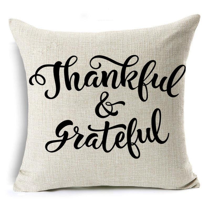 New Thanksgiving Pumpkin Linen Pillow Cover Festive Home Decoration Pillow Cushion Cover