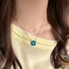 Rainbow Dopamine Flower Beaded Necklace for Women – Exquisite Niche Design Clavicle Chain