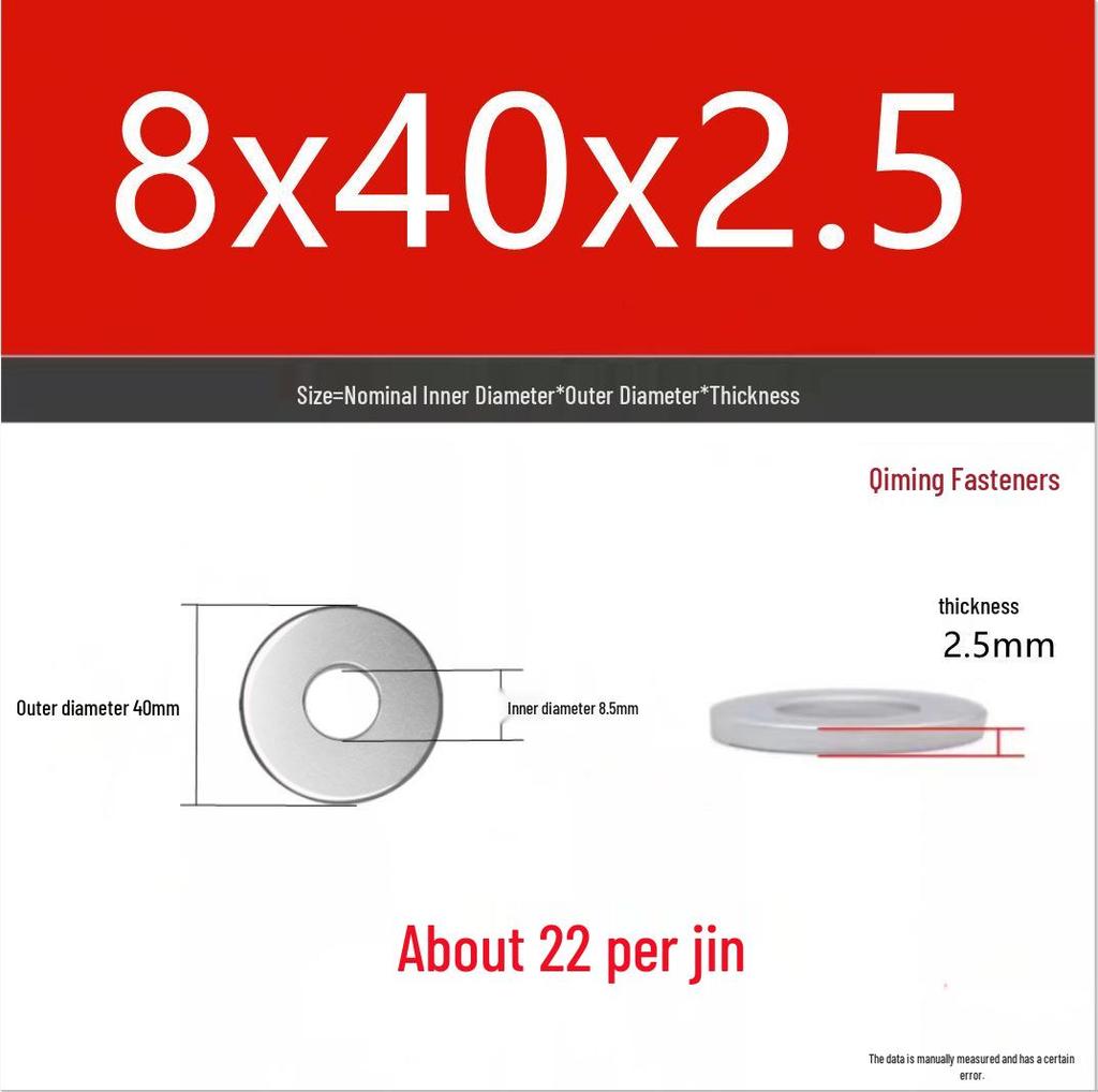 4.8 Grade Galvanized Iron Flat Washer M3-M40 Oversized Metal Screw Gasket Washer