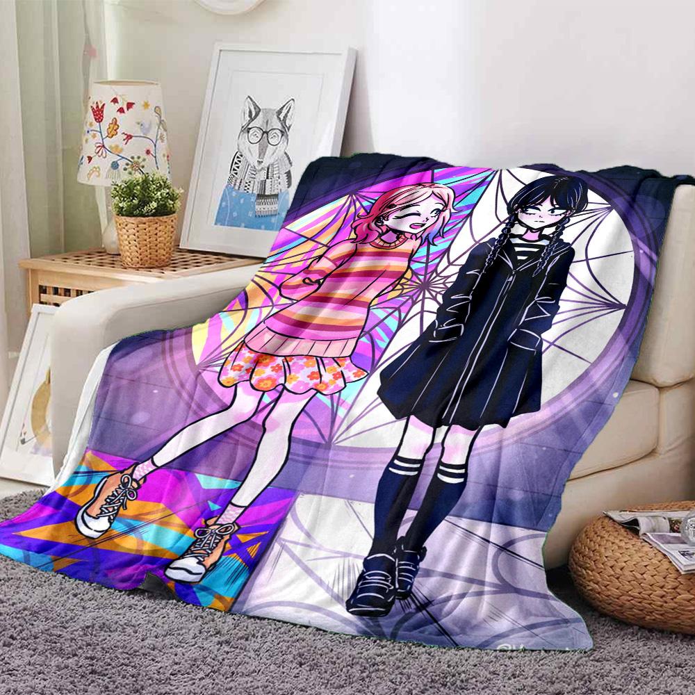 Colorful Friendship Flannel Blanket Super Soft Warm Cozy Blanket For Sofa Bed Office Travel Allseason Home Decor Gift