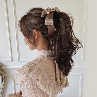 Bow Banana Clip High Ponytail Fixed Clip Back Head Hairpin Fashion Ponytail Holder Hair Claw Clip Girls Hair Accessories