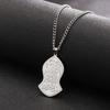 LIKGREAT Islamic Calligraphy Pendant Necklace Ayatul Kursi Stainless Steel Prophet Muhammad Nalain Jewelry Eid Gifts Wholesale