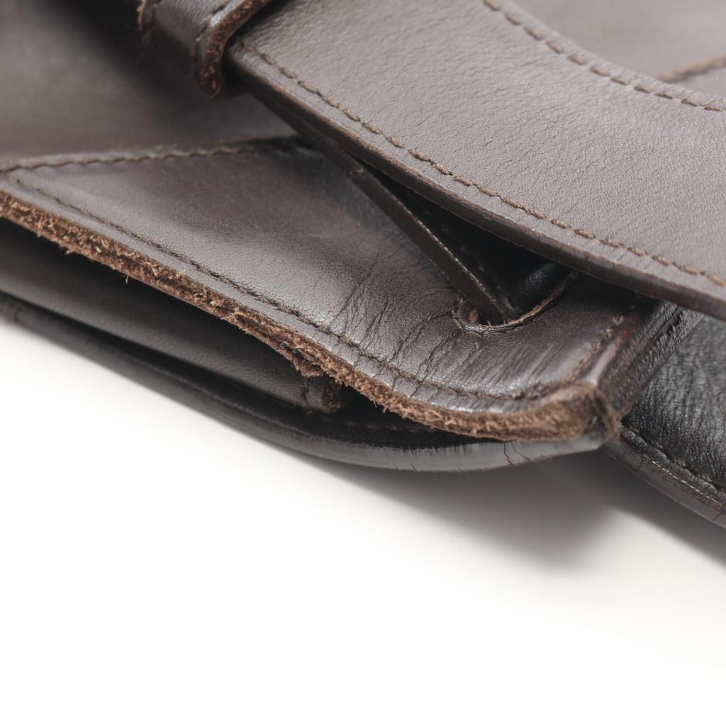 Used BOTTEGA VENETA Intrecciato Shoulder Bag leather Brown Used mens