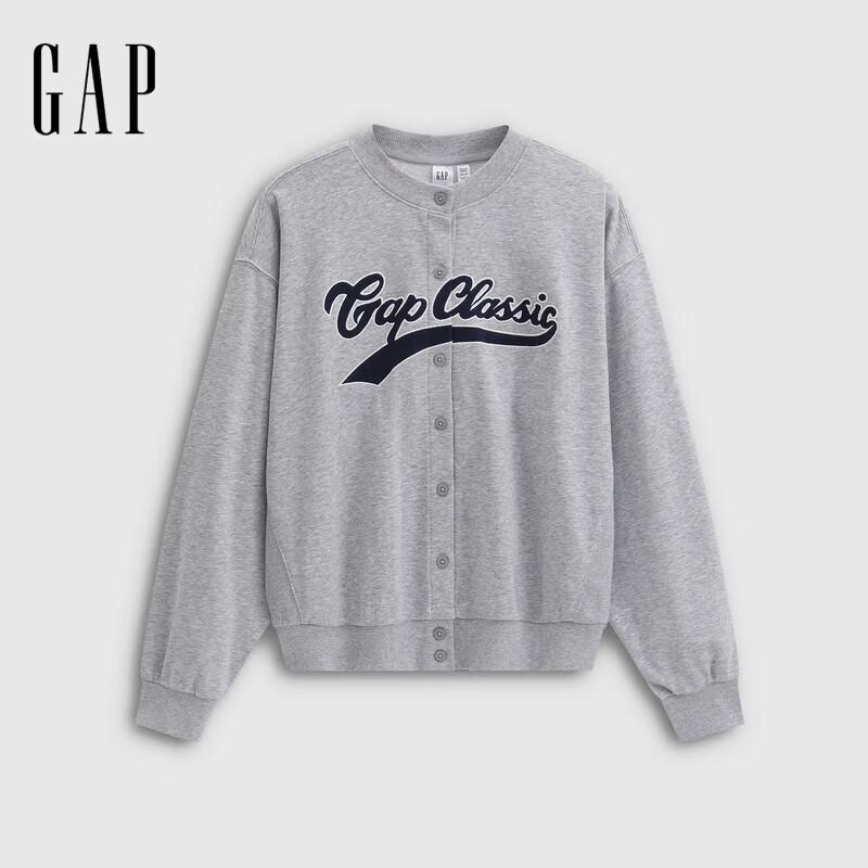 

Gap Women s 2025 Autumn LOGO Appliqué Loose Baseball Jacket M (165/88A) Asian Size