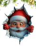 3D Christmas Santa Wall Sticker Removable Break-Through Wall Decal Vinyl Christmas Themed Wall Art Sticker For Home Car 2025