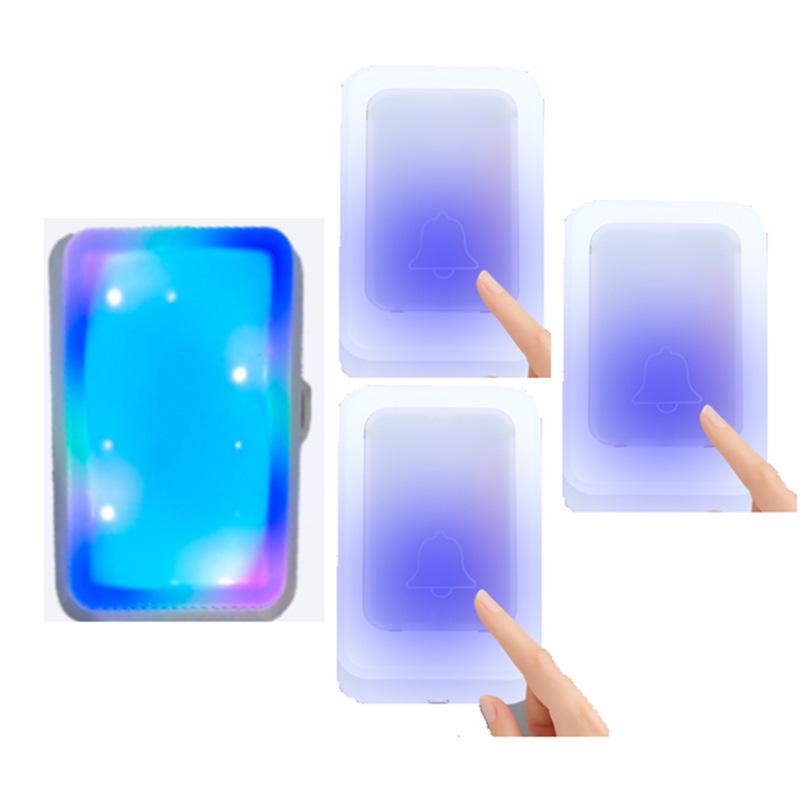 Electronic Flashing Doorbell for Deaf-Mute Seniors with Remote Control and Seven-Color Light