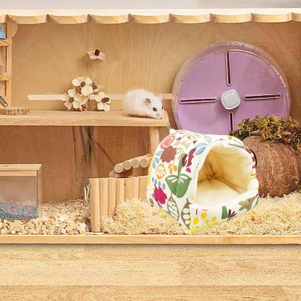 Guinea Pig Bed House Hideout Winter Warm Hamster Cave for Chinchilla