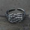 Hand of Power Interlocking Open Adjustable Devil's Finger Ring Gothic Punk Ring