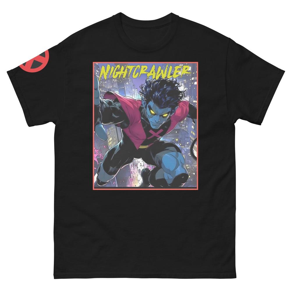 Custom Nightcrawler T-Shirt - X-Men Tee with Iconic Badge - Custom Superhero Tee