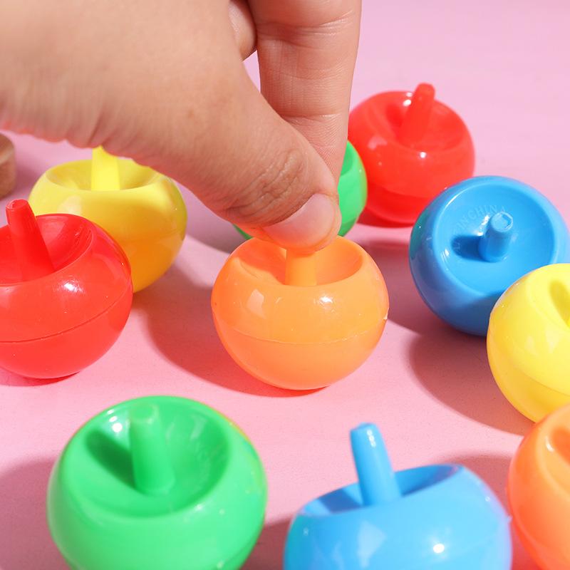 6/12pcs Plastic Flip Top Automatic Flip Tip Top Children's Fun Spinning Top Toy Gift Kindergarten Gift Reward Restless