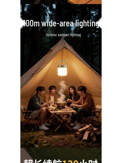 Super Bright Rechargeable Camping Light with Long Battery Life for Emergency and Outdoor Use