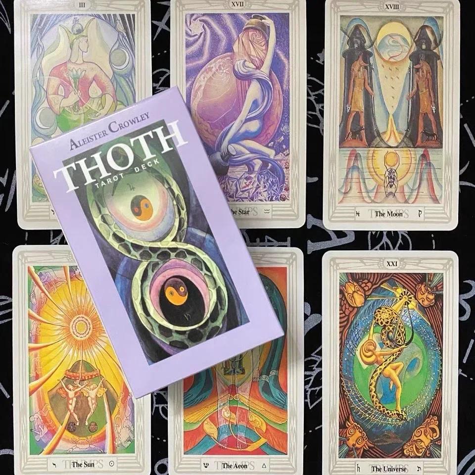 Thoth Tarot Cards 78 Cards Deck Mysterious Divination Oracle Playing Card Board Game Playing Games Card Board Game