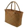 Seagrass Woven Basket Home Storage Organization Rattan Straw Flower Baskets With Handle Handmade Wicker Garden Succulent Handbag