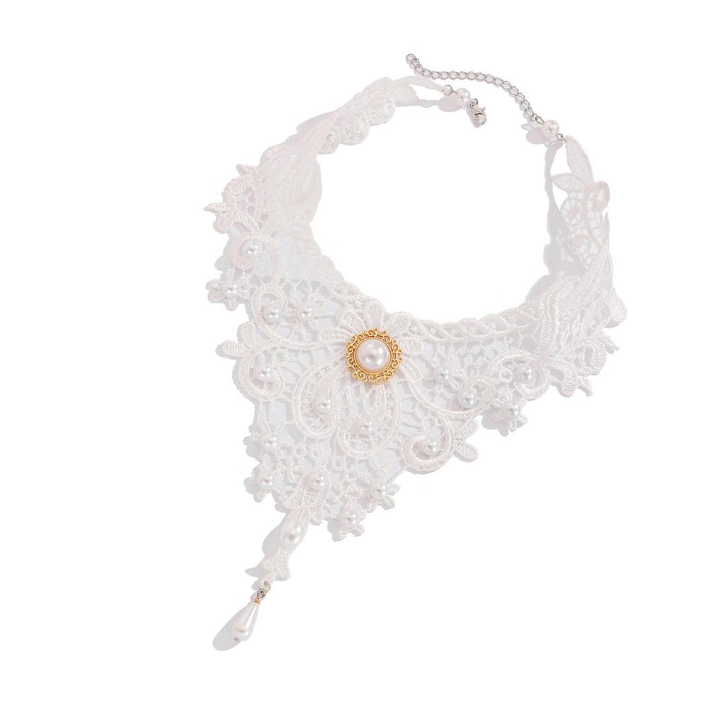 Stylish Gothic Necklace Geometric Lace Clavicle Chain for Women Halloween Neck Chain Punk Style Party Accessories