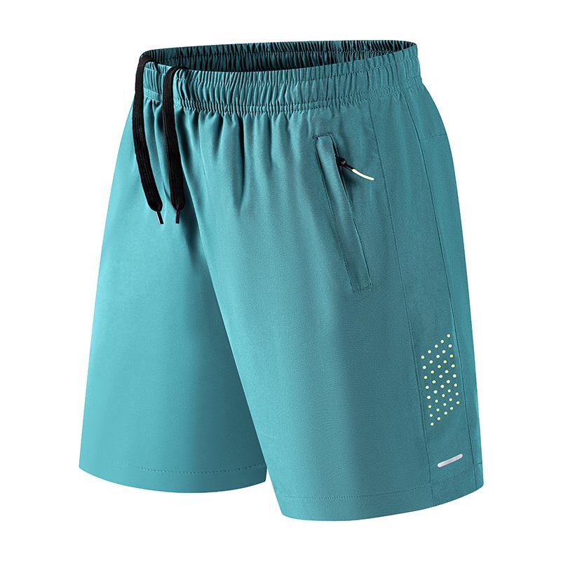 Men s Quick-Dry Ice Silk Elastic Sports Shorts - Summer Beach & Fitness Trunks 3XL озеро синий