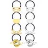 Golden Color Metal Hair Cuff Irregular Shape Hair Rope Classic Elastic Hair Band  Girls