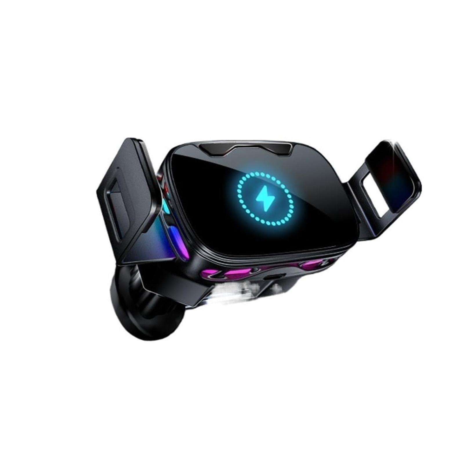 

Car Phone Holder With Wireless Charging And Navigation Support, Auto Accessories, Built-in And Lock Function One Size