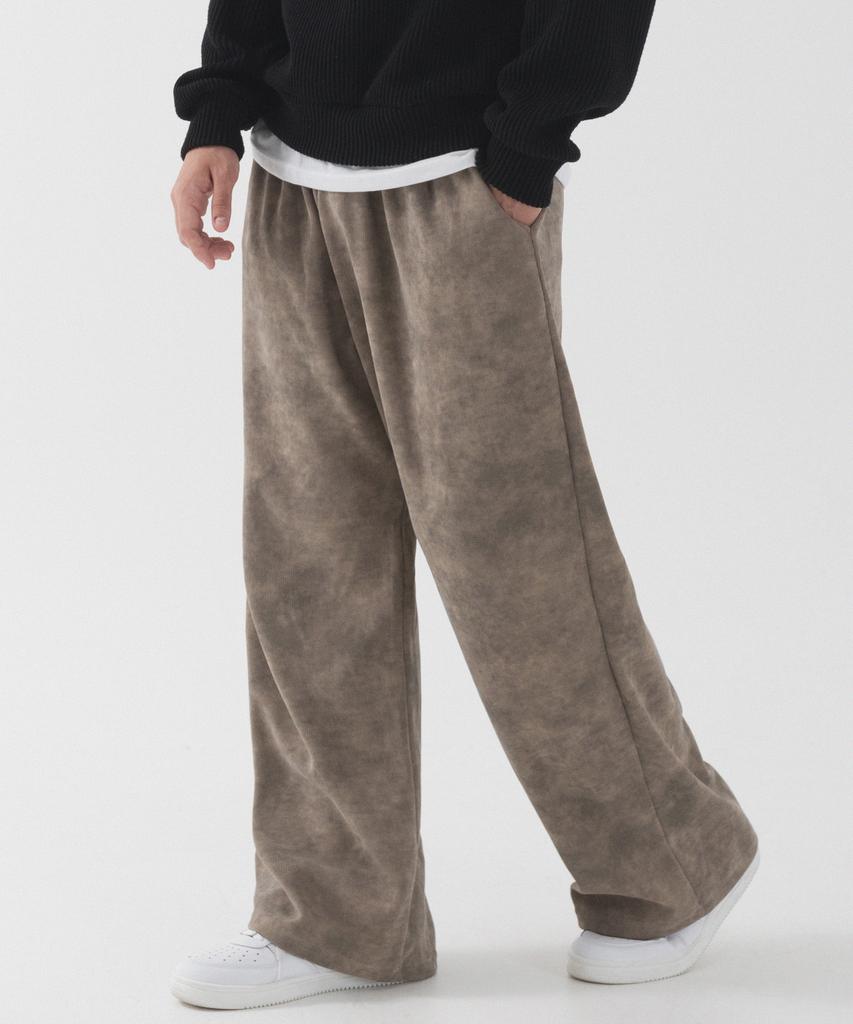 PIANER Tie-Dye Wide Elastic Pants (Brown)