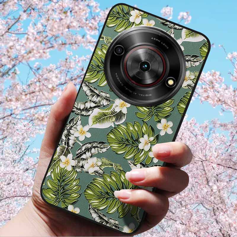 For ZTE Blade A75 5G 6.6" Cases 3D Relief Flower Soft Silicone Luxury Cover for ZTE Blade A75 5G 3D Phone Cases ZTE Blade Z2357N
