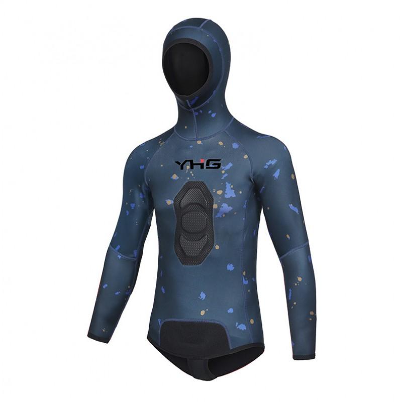 1.5mm Neoprene Wetsuit Set Freediving Spearfishing Cold Water Diving Thermal Insulation Semi-Dry Suit Men