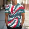Men's New 3D T-shirt Crew Neck Short Sleeve Casual Top Breathable