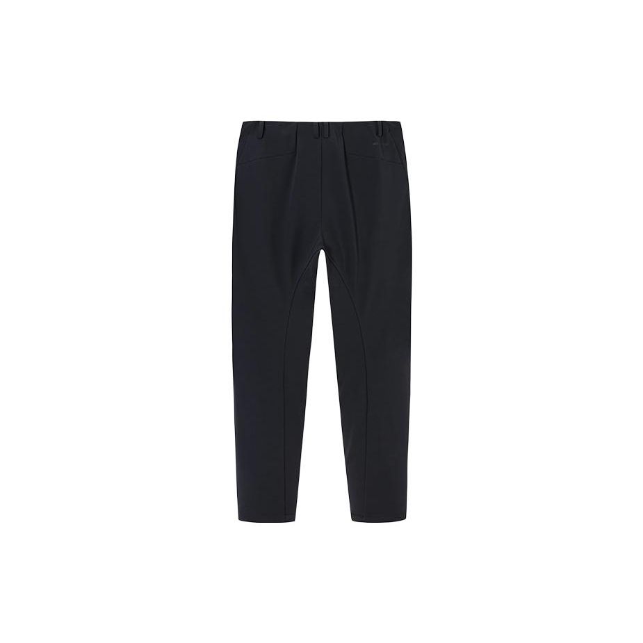 Anta Champion Series Solid Color Mid Waist Straight Leg Thickened Casual Pants Men Bottoms Black 152340510-3