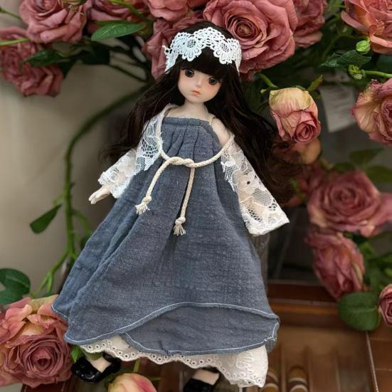 30cm Articulated Doll And Clothes Poseable Doll with Movable Joints Soft Cloth Clothing Collectible