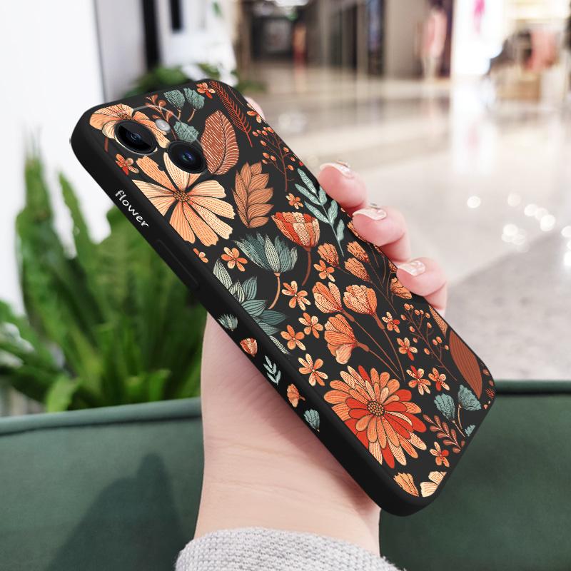 Bustling Pattern Phone Case For iPhone 16 16e 15 14 13 12 11 Pro Max Mini X XR XS Plus Cover