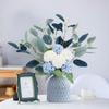 Fake Artificial Flowers Bouquet Silk Floral Arrangements Faux Flowers Plant Wedding Bride Bouquets Tables Centerpieces for Home
