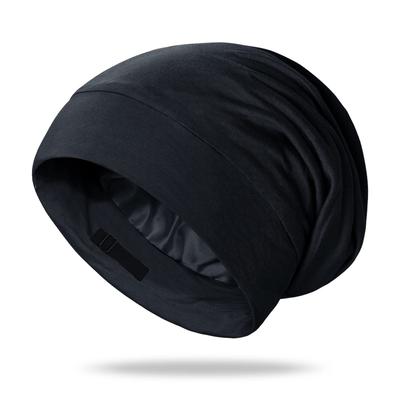 LULUSILK Seidenstrick 19 Momme 6A für langes schönes Reduziert Feuchtigkeit die und Verbessert Perfekt zum Schlafen oder nach der Geburt Verstellbar Schwarz Herren