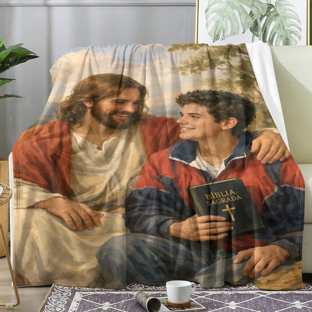 GUOYU Blanket Ssaint Carlo Acutis Throw Soft Flannel Throw Summer Blanket Lightweight Cozy Nap Blanket for Sofa Bed Travel
