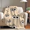 Cartoon cute Azuki Blanket For Sofa Office Bed Plane Travel Sleep Read Relax Camping Soft And Warm