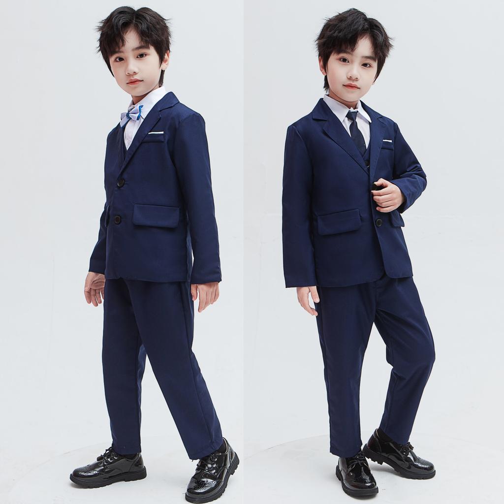 Boy British Style Suit Jacket + Trousers Two Piece Piano Costume Birthday Party